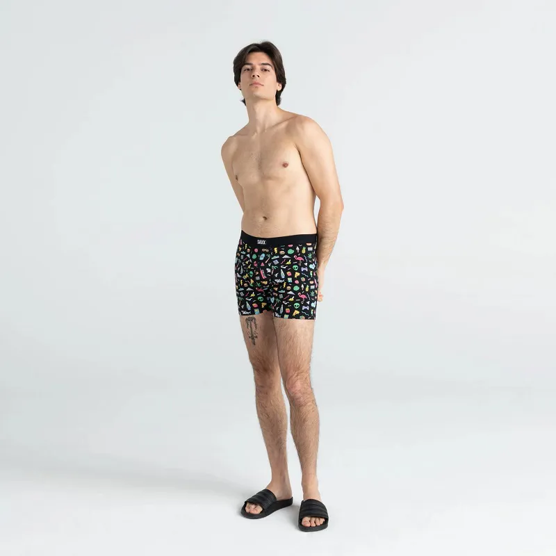 Saxx Mens Daytripper Boxer Brief Funbits Black-2